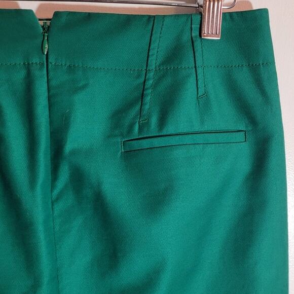 J Crew Womens No. 2 Pencil Skirt Size 4 Green Cotton Blend Career Church Office - Picture 4 of 10
